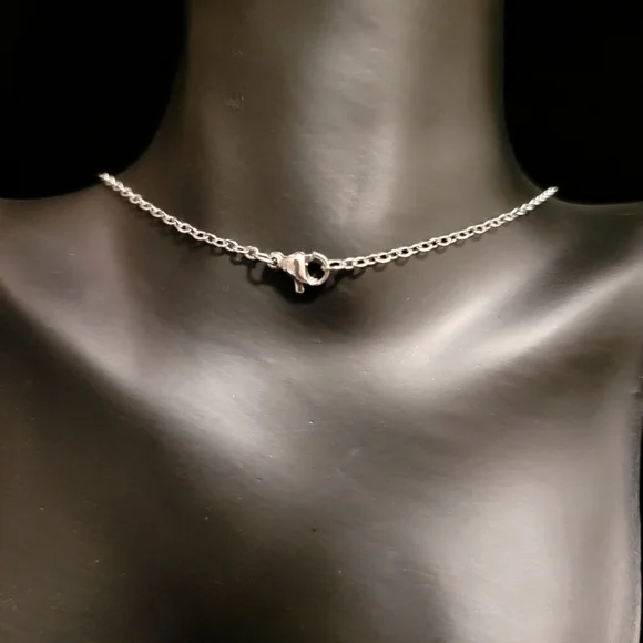 2/$20 Celestial Silver with Blue Rhinestone Layering Necklace - Picture 5 of 5